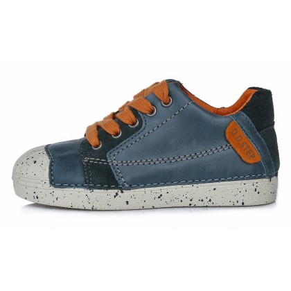 Mėlyni odiniai batai vaikams su priekio apsauga 25-30 d. 043516M