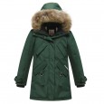 Зелёный зимний Valianly пальто для девочки 9340_128-158