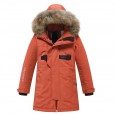 Оранжевый зимний Valianly пальто для мальчика 9341_140-170