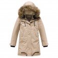Бежевый зимний Valianly пальто для девочки 9342_140-170