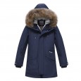 Тёмно синий зимний Valianly пальто для мальчика 9343_140-170